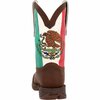 Durango Rebel by Steel Toe Mexico Flag Western Boot, SANDY BROWN/MEXICO FLAG, W, Size 8.5 DDB0431